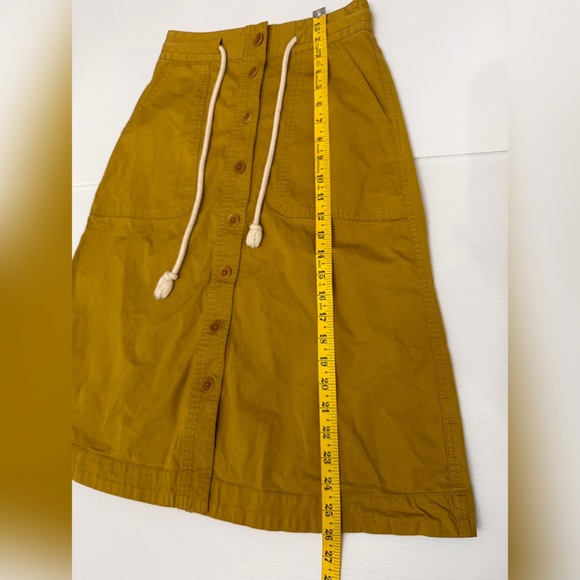 Madewell Tie-Waist Utility Midi Skirt Color-Bronzed Lichen Size-00 - Picture 12 of 13
